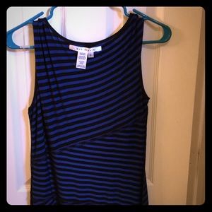 Max studio blue and black striped maxi dress